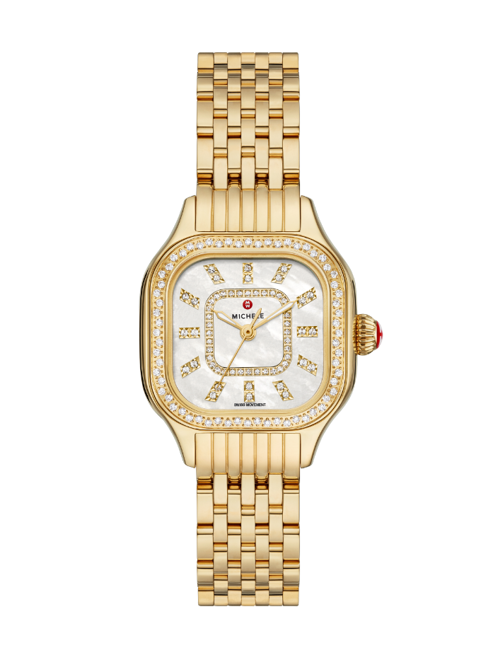 The Deco Mid Diamond 18K Gold-plated watch