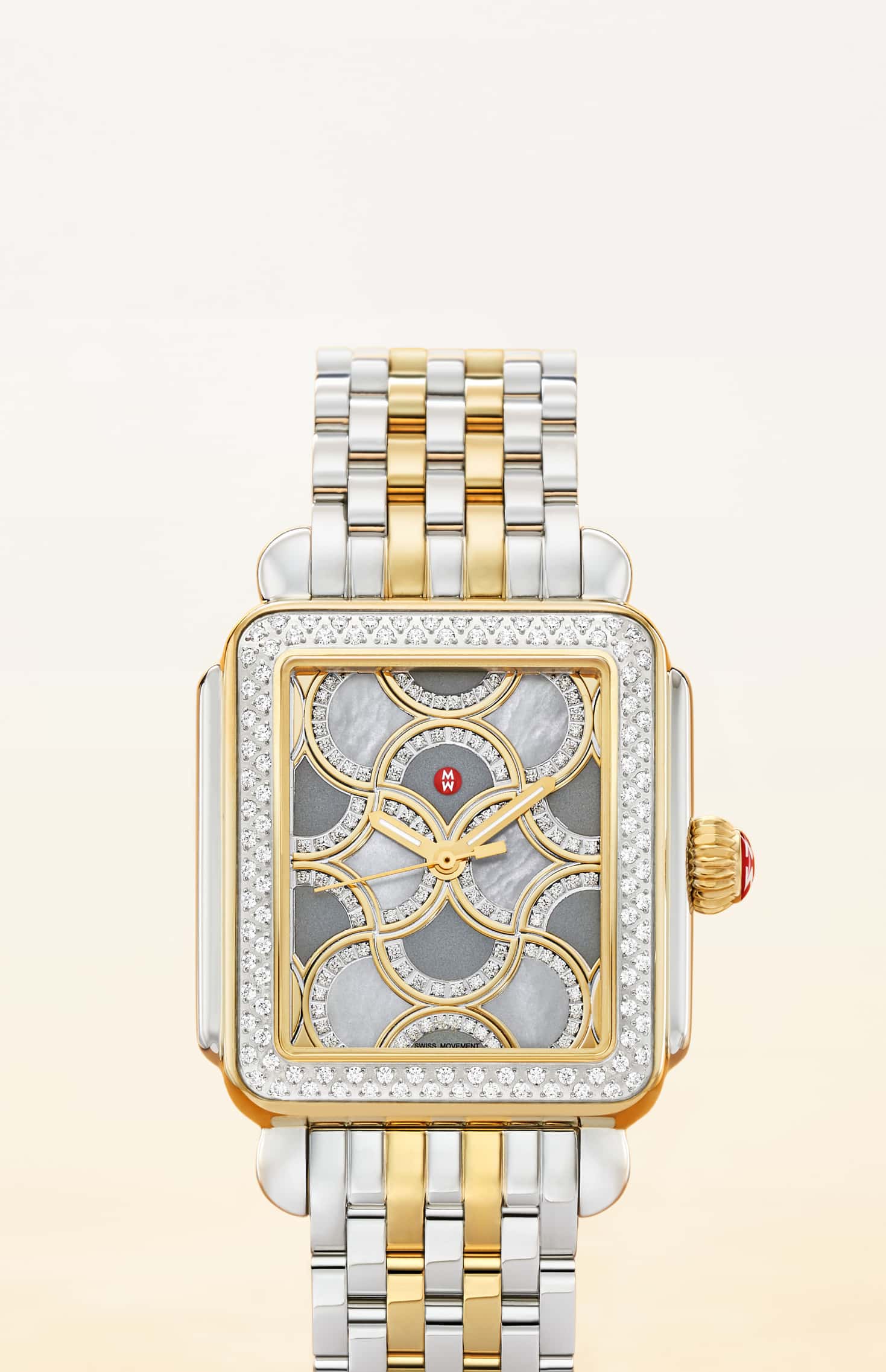 Limited-edition Deco Bella Diamondwatch featuring a gray mosiac dial.