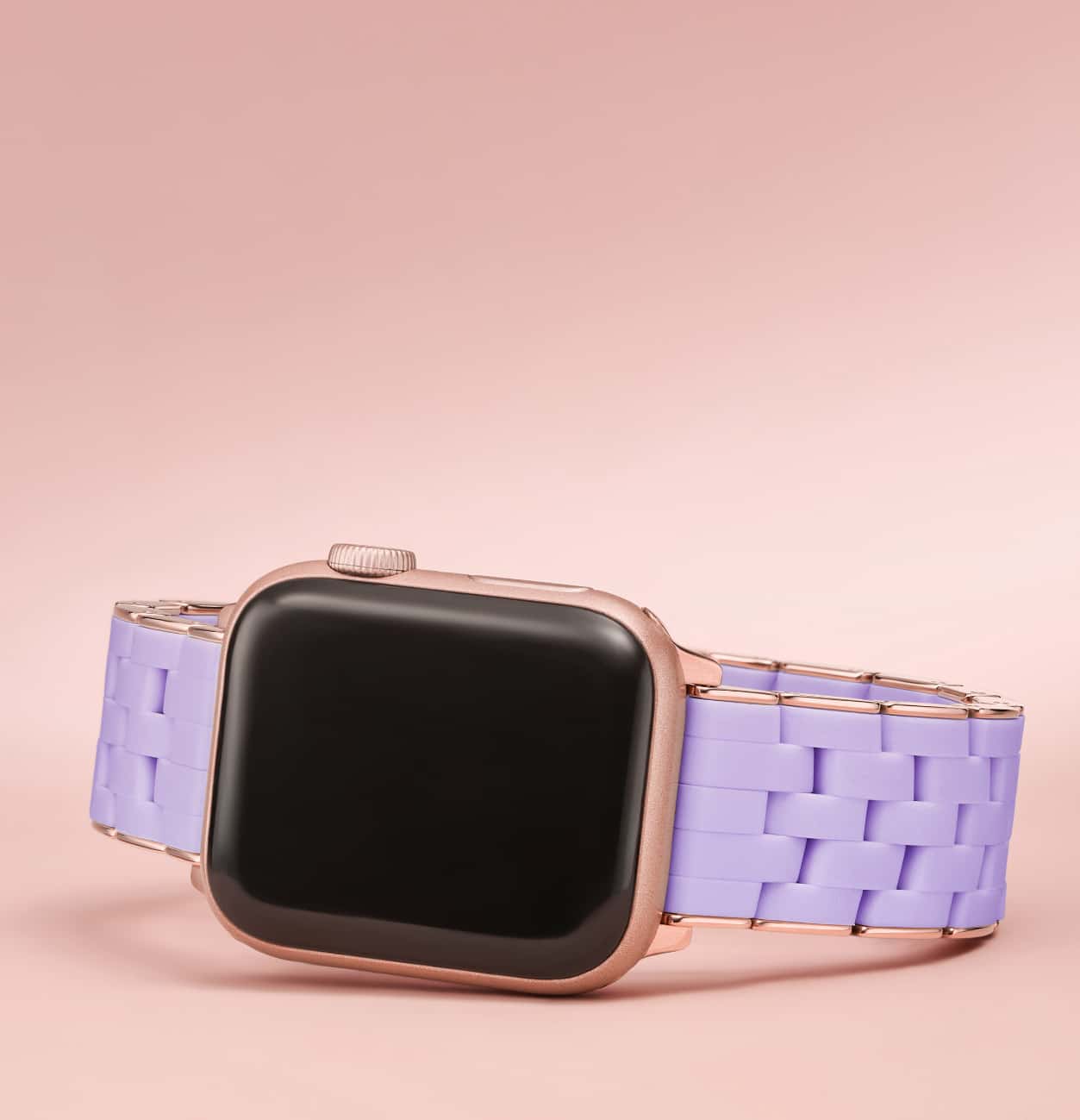MICHELE lavender silicone-wrapped bracelet for Apple Watch