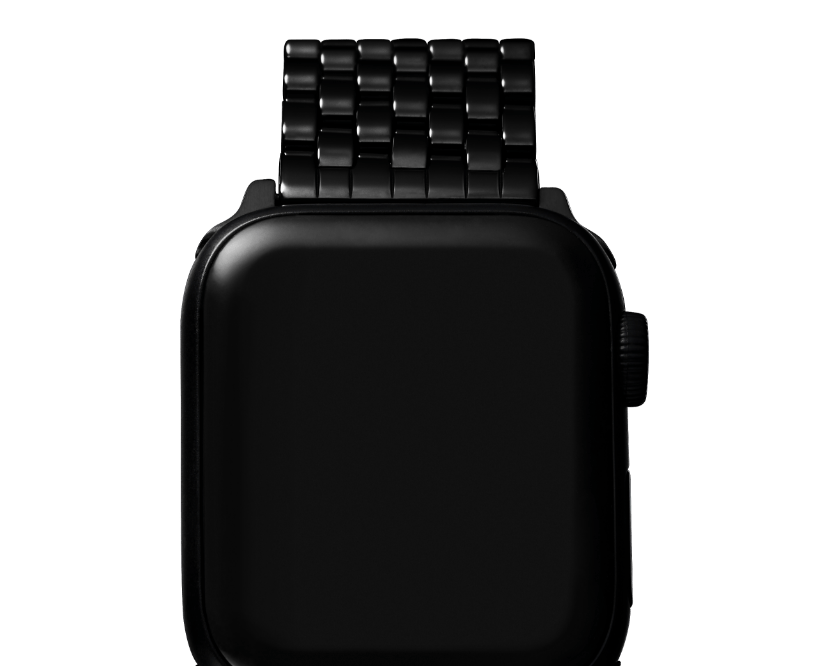 Black ceramic bracelet band for Apple Watch®