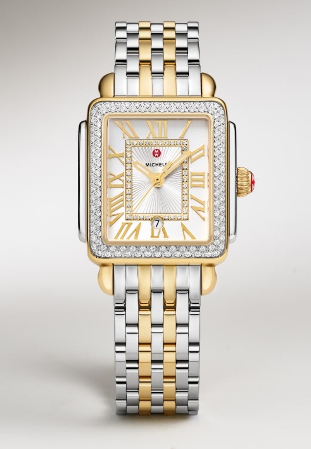 The Deco Diamond High Shine Two-tone 18K Gold-plated watch