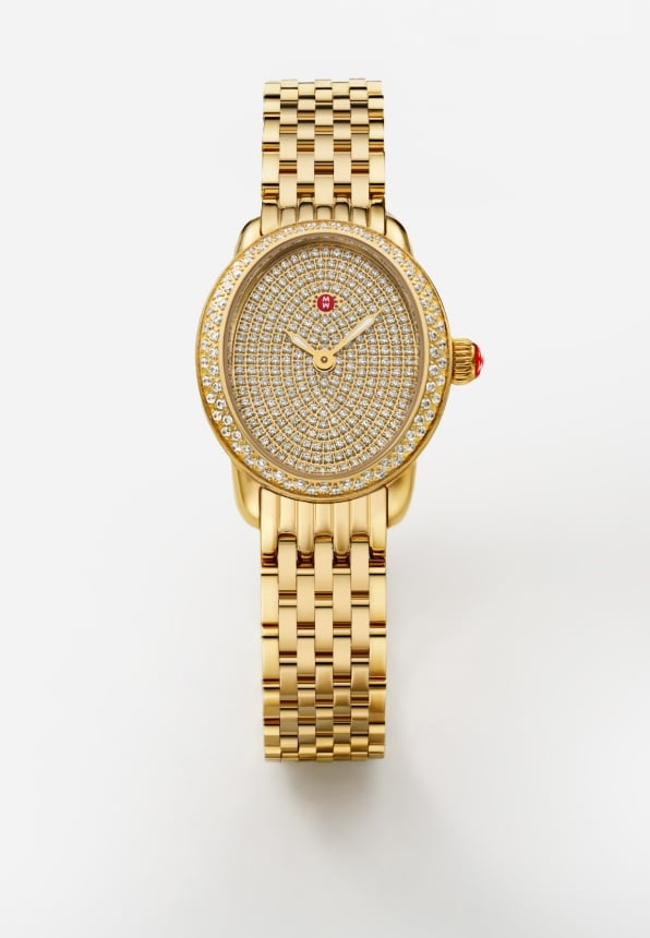 The Serein Oval Diamond Pave in 18K gold-plating