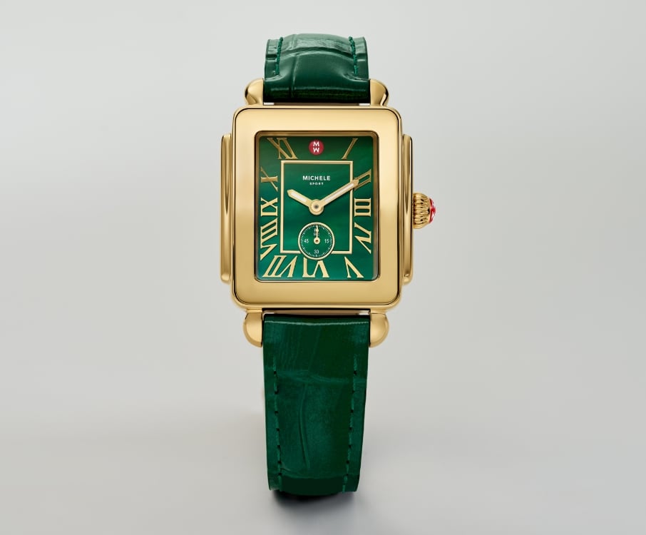 product shot of green deco sport mid gold