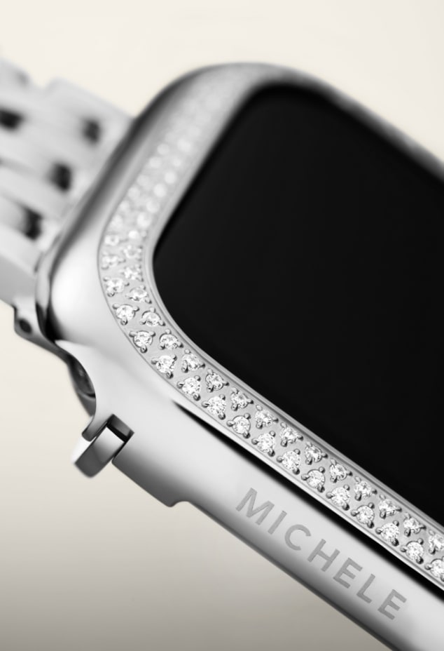 Two Deco Diamond High Shine watches showcasing the silver and gold High Shine straps