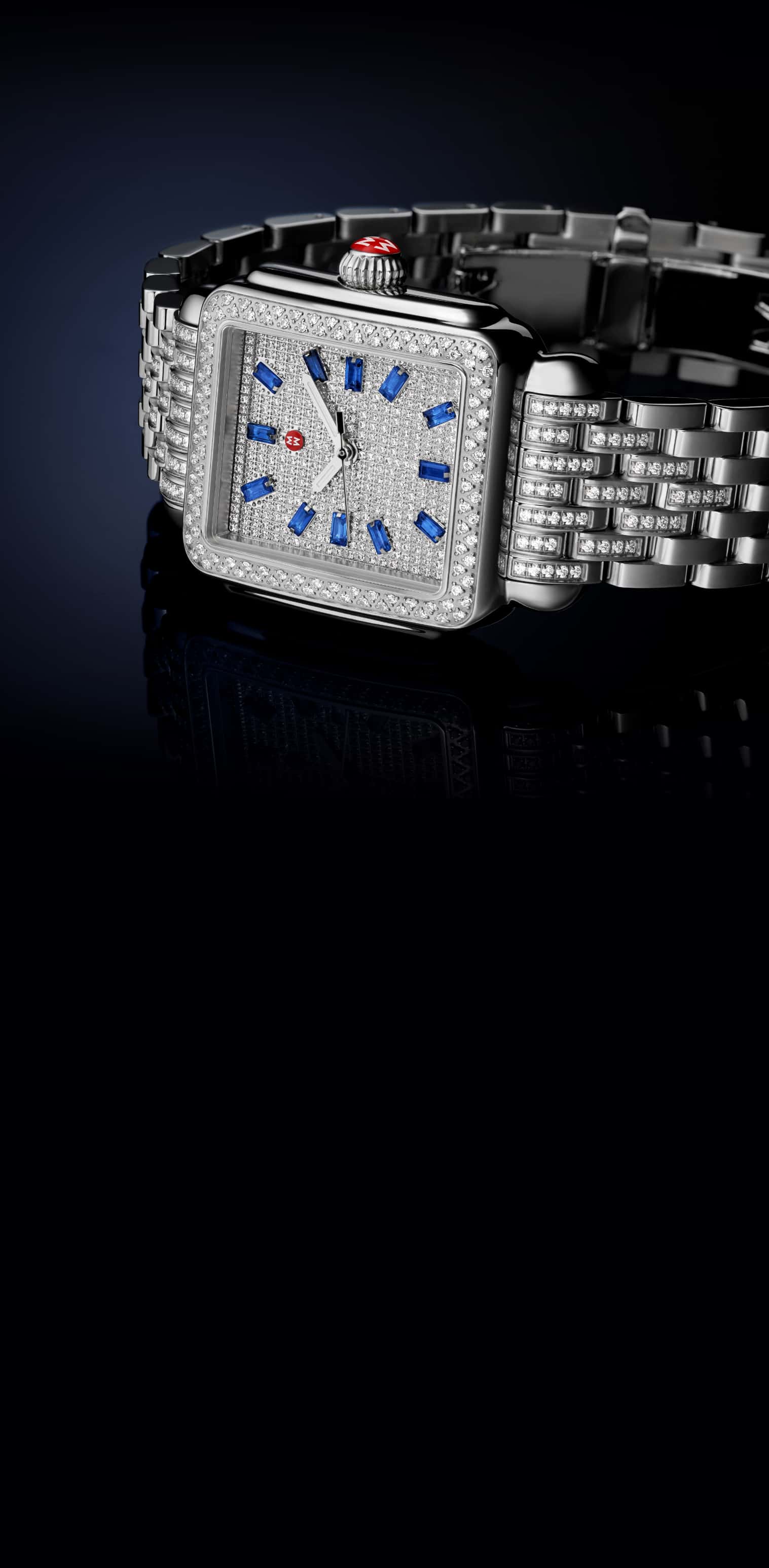 MICHELE Deco Diamond Pavé Sapphire diamond watch