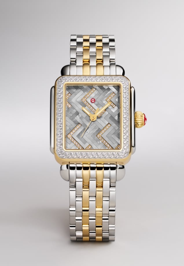 The Limited Edition Deco Vintage-inspired Chevron Graphite Two-tone 18K Gold-plated watch 