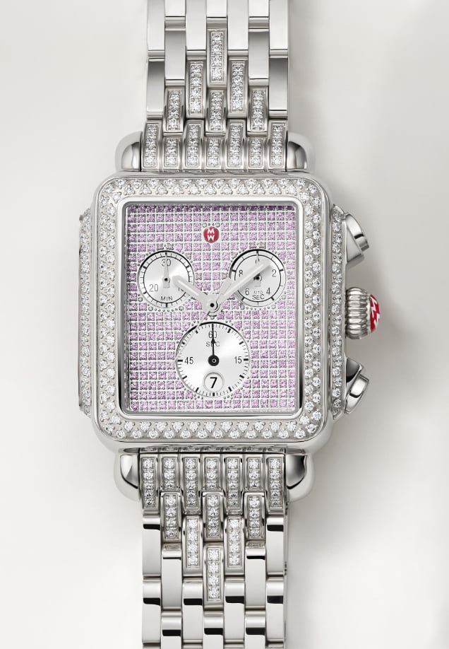 The Limited Edition Deco Pink Sapphire Pavé in stainless steel plating