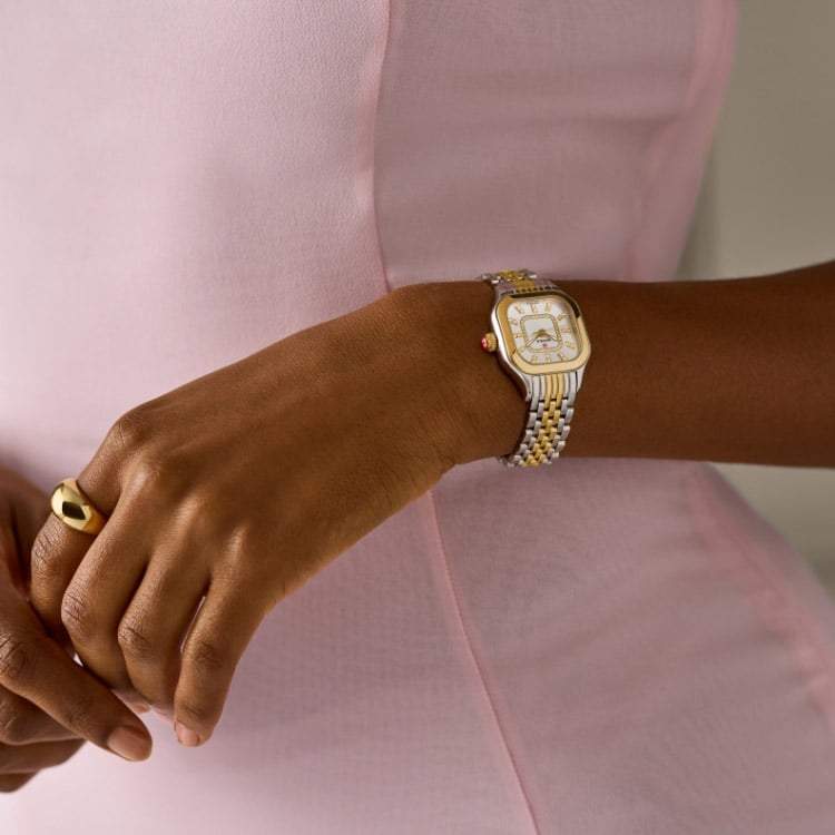 Meggie Diamond Dial Two-tone 18K Gold-plated watch