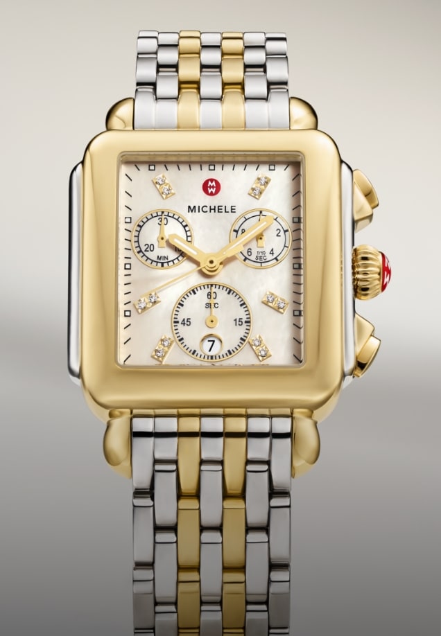 The Deco Diamond High Shine 18K Gold-plated watch