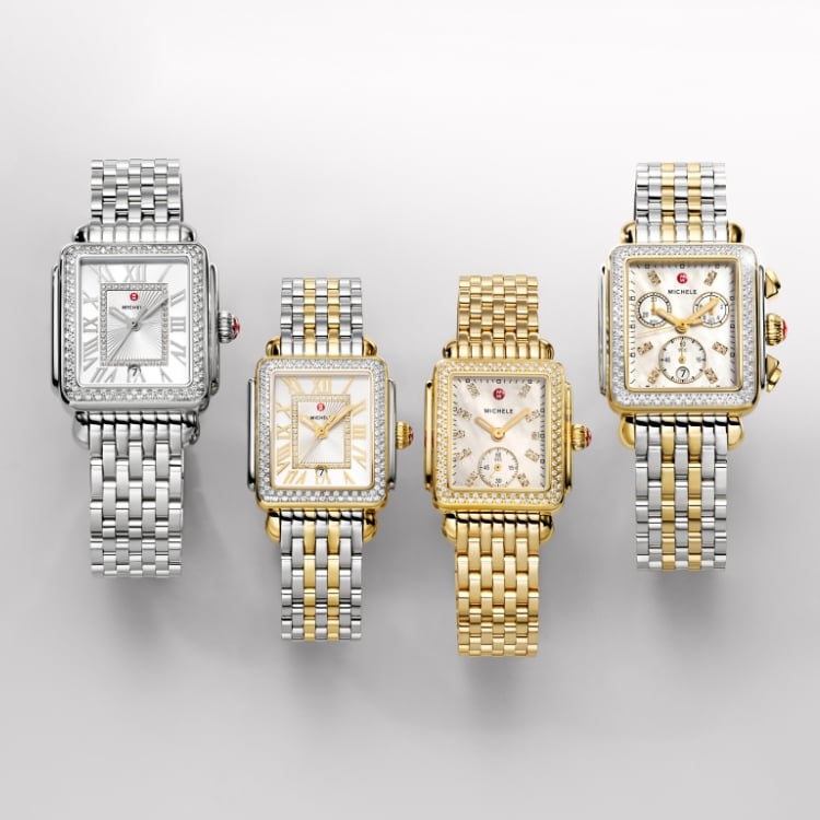 Four diamond watches from the Deco Collection