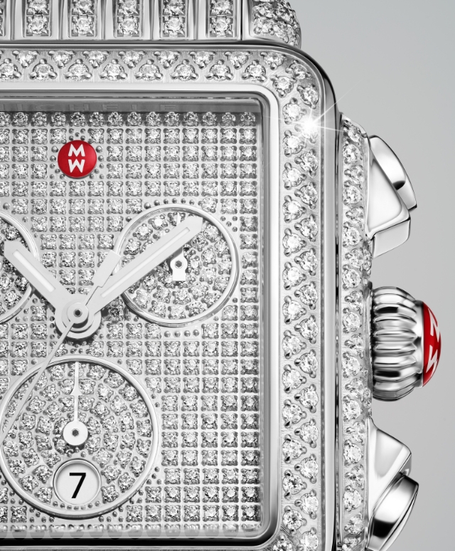 Close up of the Limited Edition Deco Diamond Jubilee Stainless Steel Watch