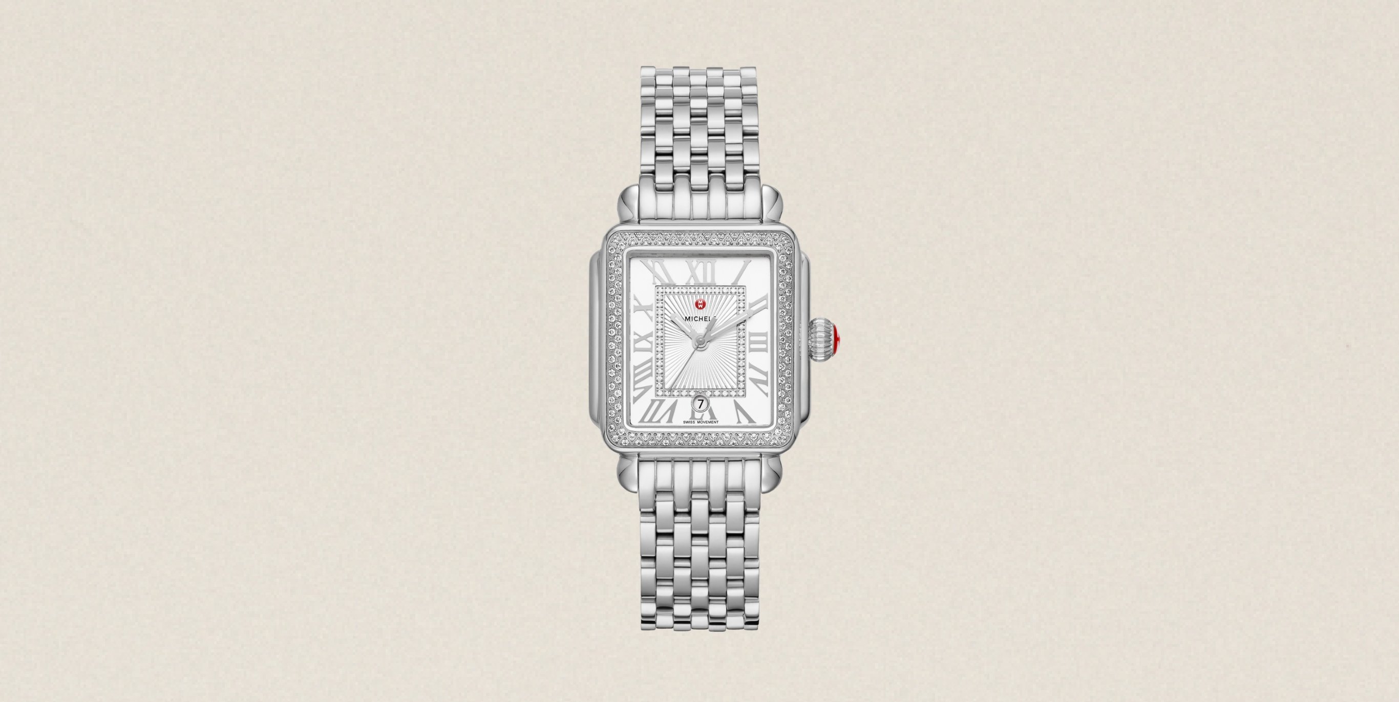 Detail shot of the Deco Madison Mid Diamond Stainless Steel watch
