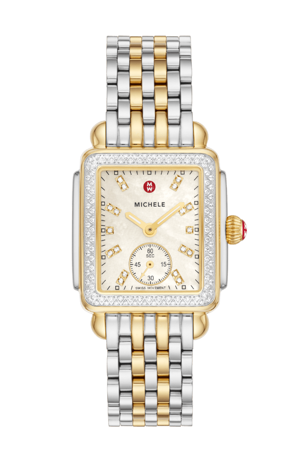 Deco Diamond Mid two-tone watch.