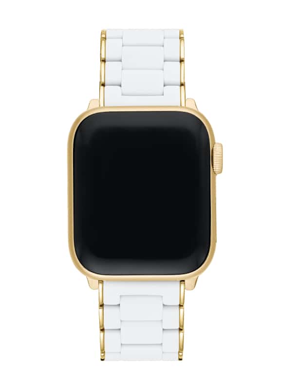 Silicone Wrapped Band for Apple Watch® White & Gold