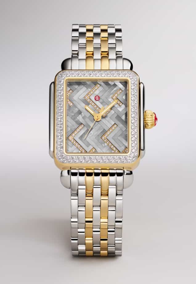 The Limited Edition Deco Vintage-inspired Chevron Graphite Two-tone 18K Gold-plated watch 