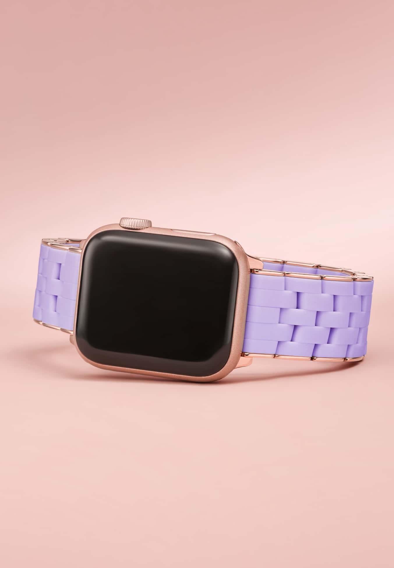 lavender silicone-wrapped bracelet for Apple Watch