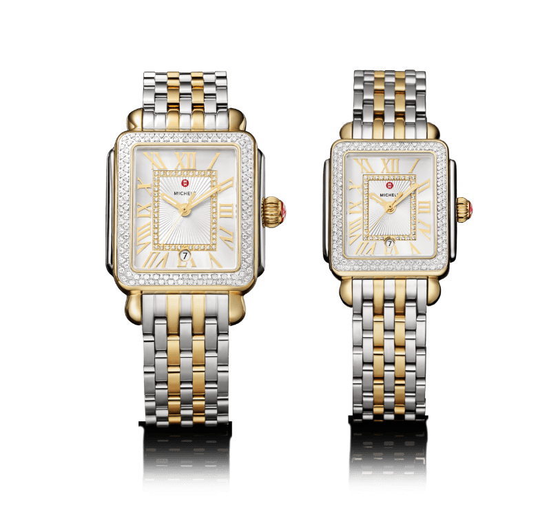 Deco in stainless and Deco Madison in two-tone stainless with 18K gold.