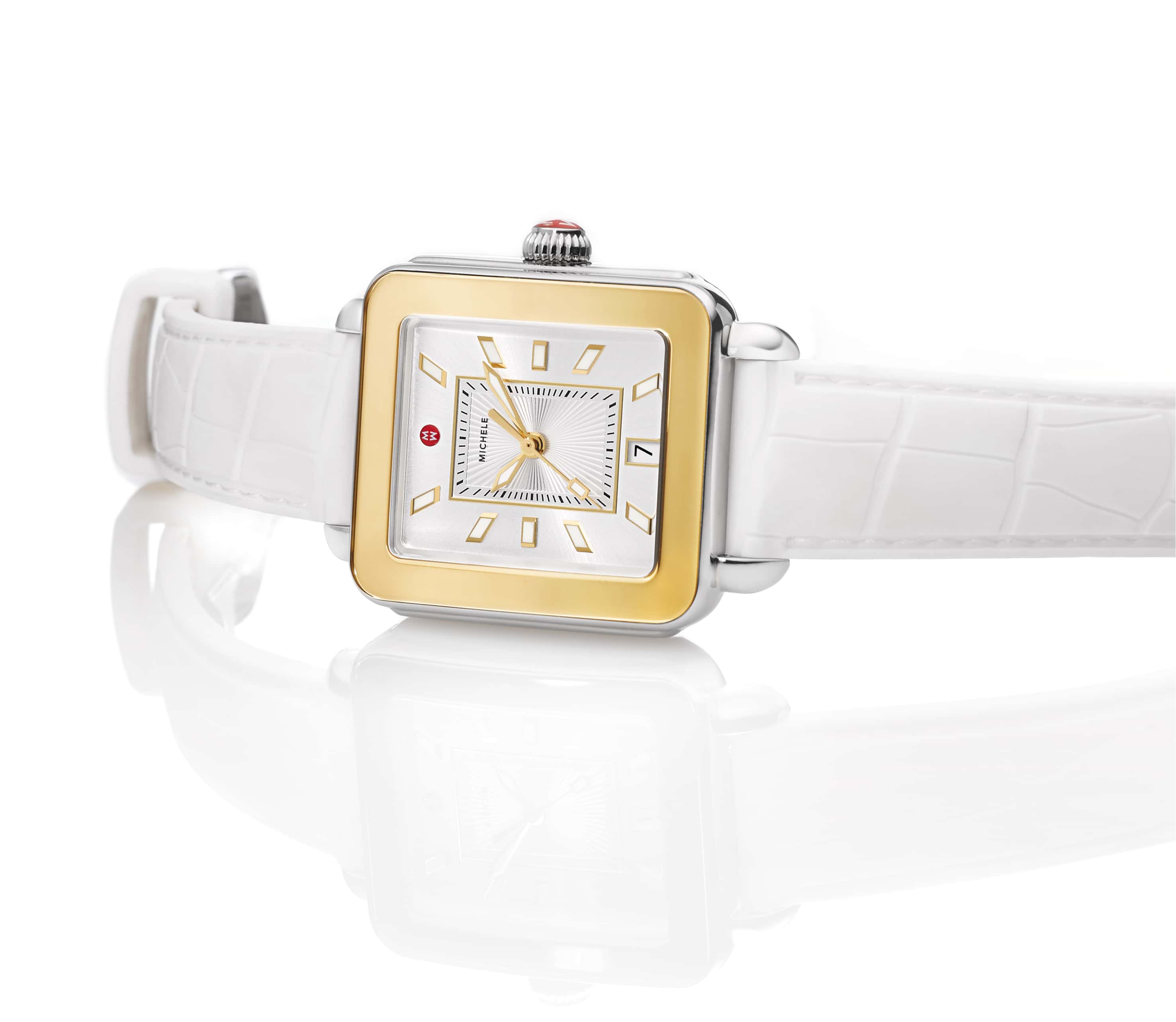 Feature image of Deco Sport two-tone with a white silicone strap.