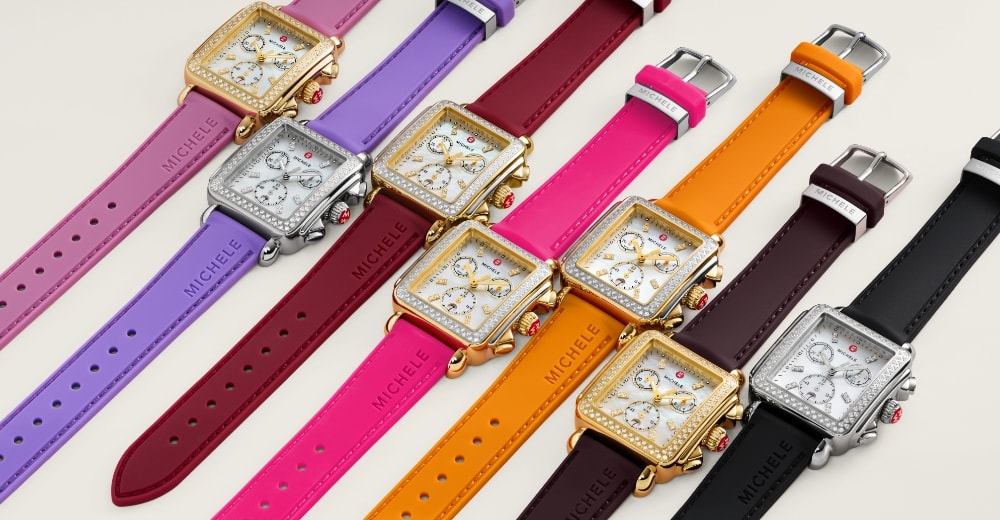 Image of Michele watch straps.