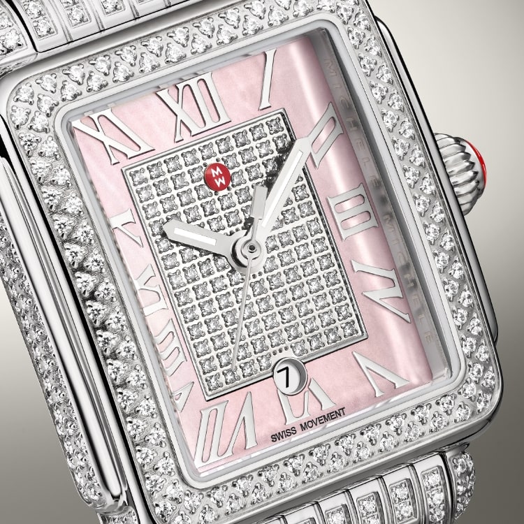 Limited Edition Deco Madison Mid Diamond Stainless Steel Watch MWW06G000040 MICHELE