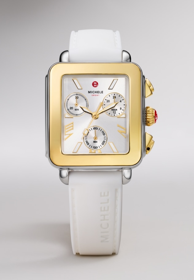 A rotating GIF showing a variety of photos including watches and design details from the Deco collection, Art Deco architecture, and Ashley Graham.
