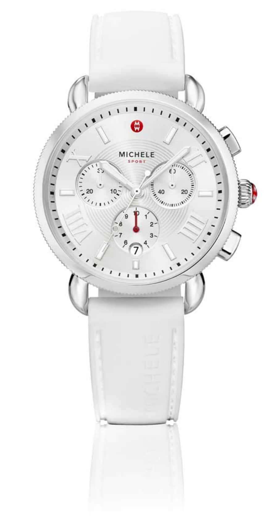 Sporty Sport Sail watch in white and stainless.