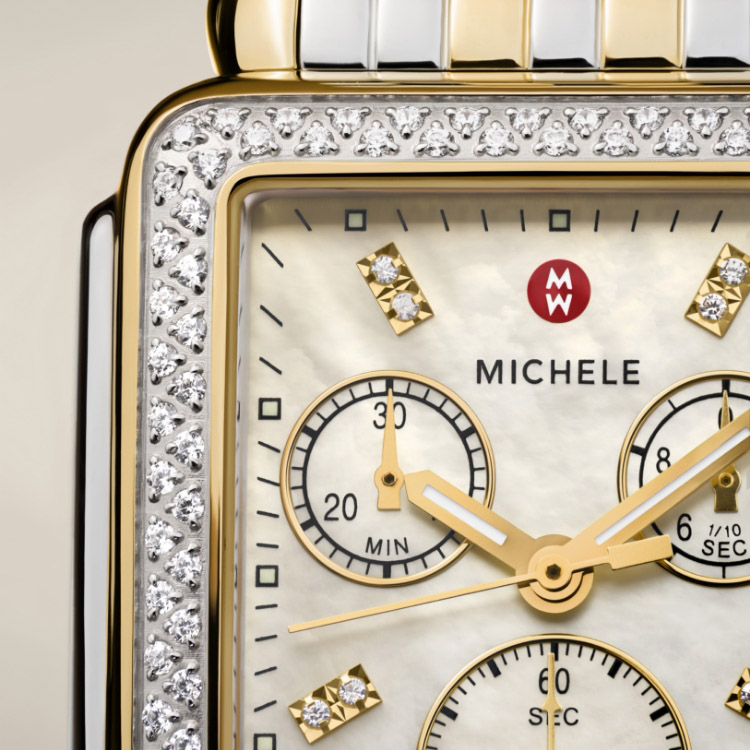 Deco Diamond Two-Tone 18K Gold-Plated watch