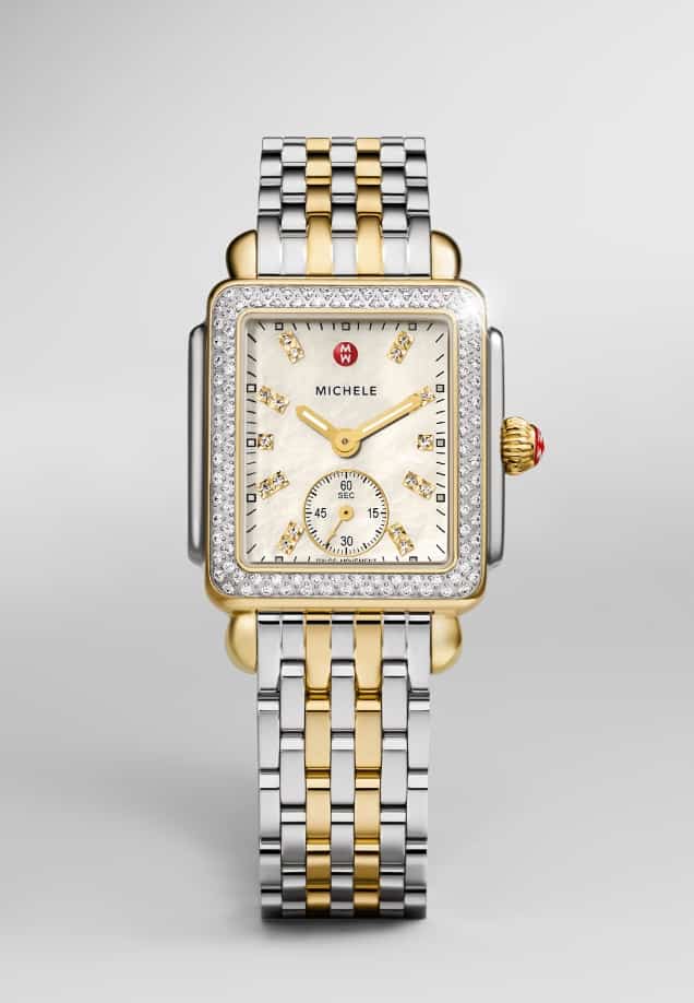 The Deco Mid Diamond Two-tone 18K Gold-plated watch