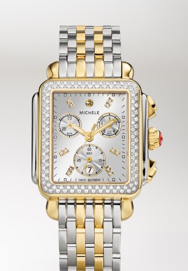 The Deco Diamond High Shine 18K Gold-plated watch