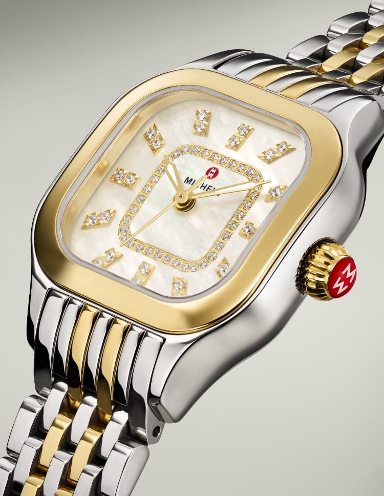 Close up of the Meggie Diamond Dial Two-tone 18K Gold-plated watch