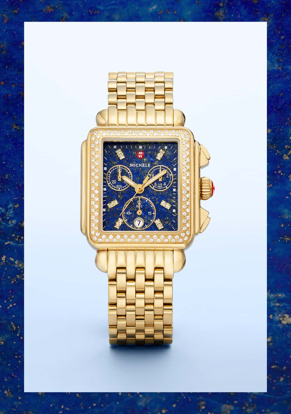 Blue michele watch outlet