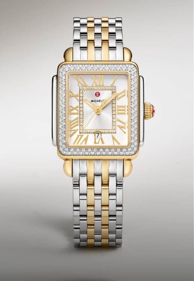 The Deco Madison Mid Diamond Two-tone 18K Gold-plated watch