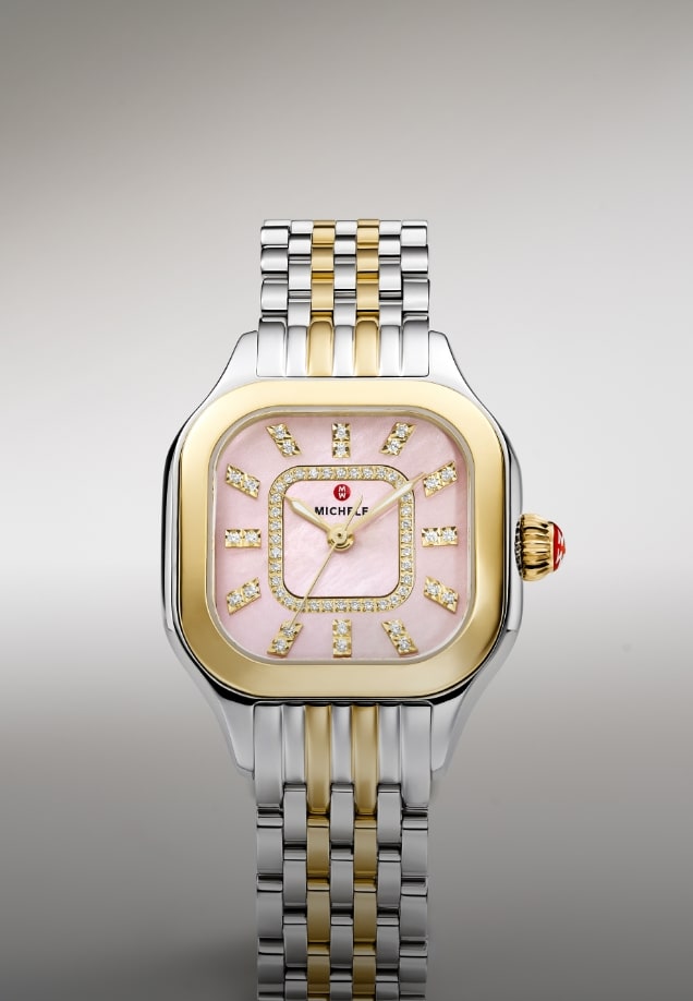 The Deco Diamond High Shine Two-tone 18K Gold-plated watch