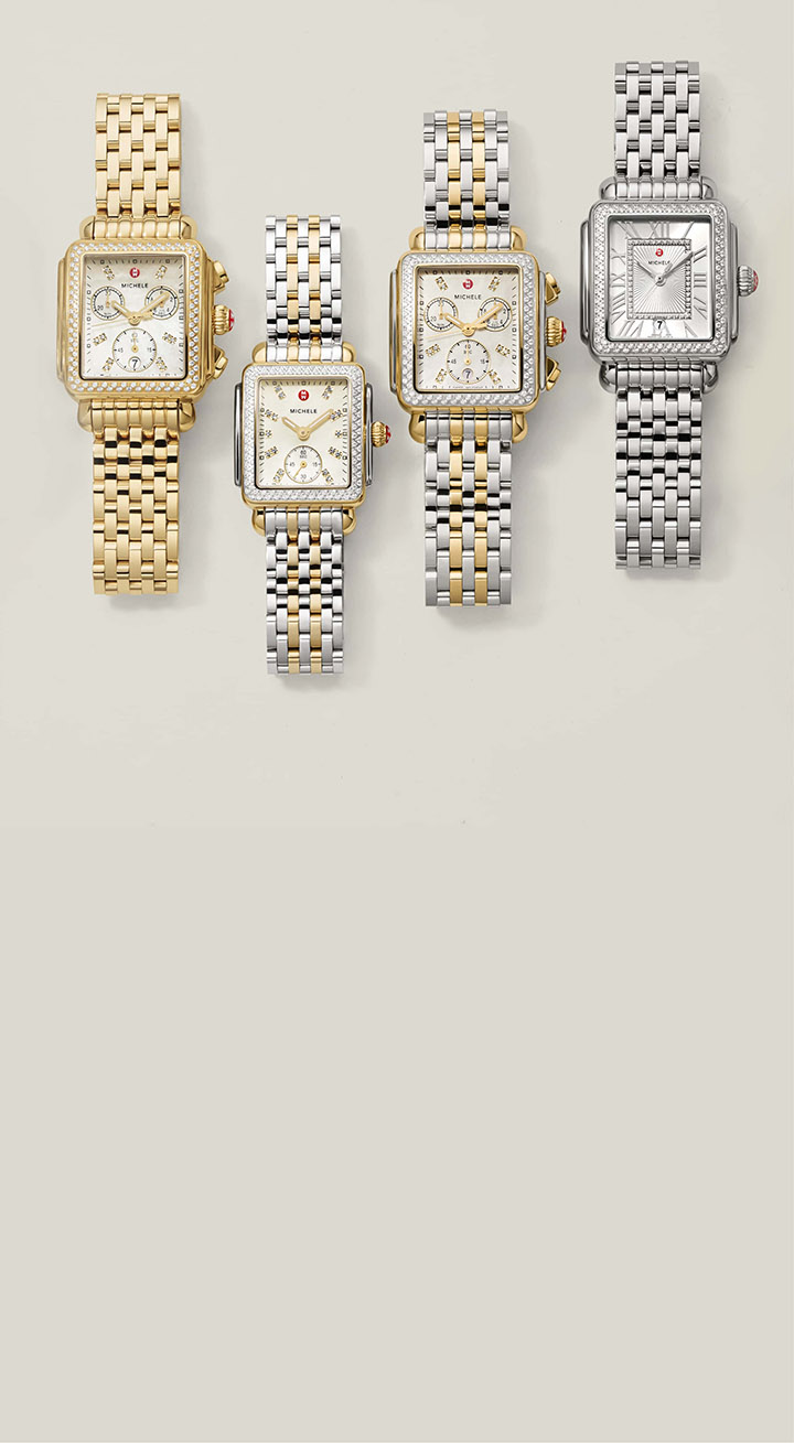 Michele shop silver watch