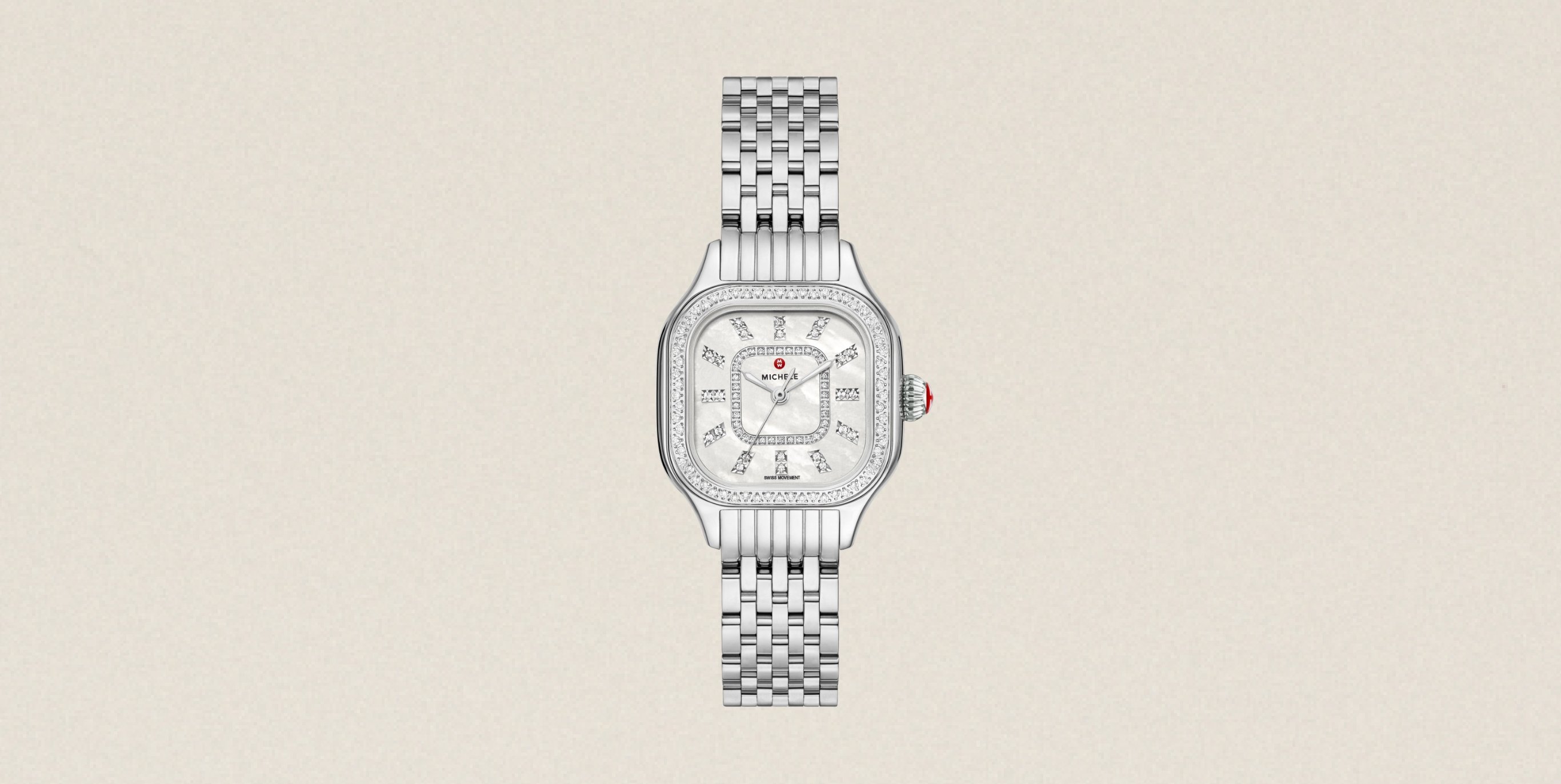 Detail shot of the Meggie Diamond Stainless Steel watch