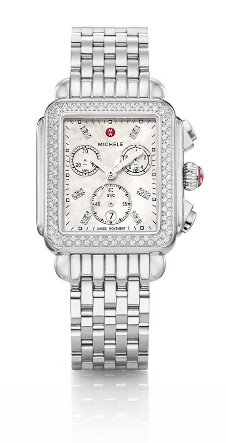 michele watch square with diamonds