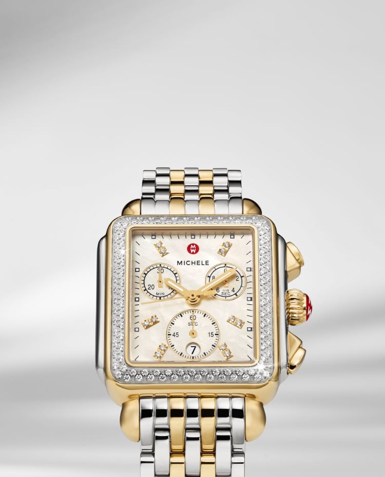 Video featuring the Deco Diamond Two-tone 18K Gold-plated watch