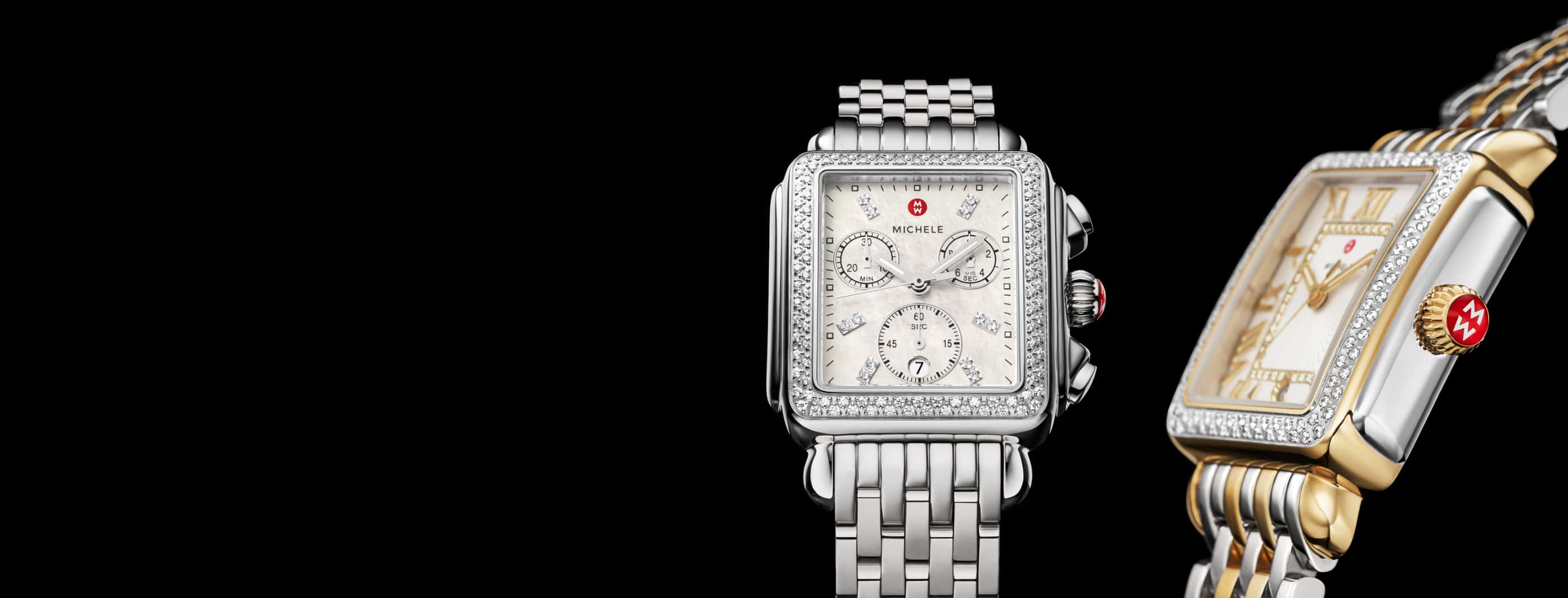 Deco in stainless and Deco Madison in two-tone stainless with 18K gold.