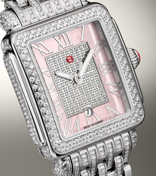 Detailed shot of the Limited Edition Deco Madison Mid Pavé Peony.