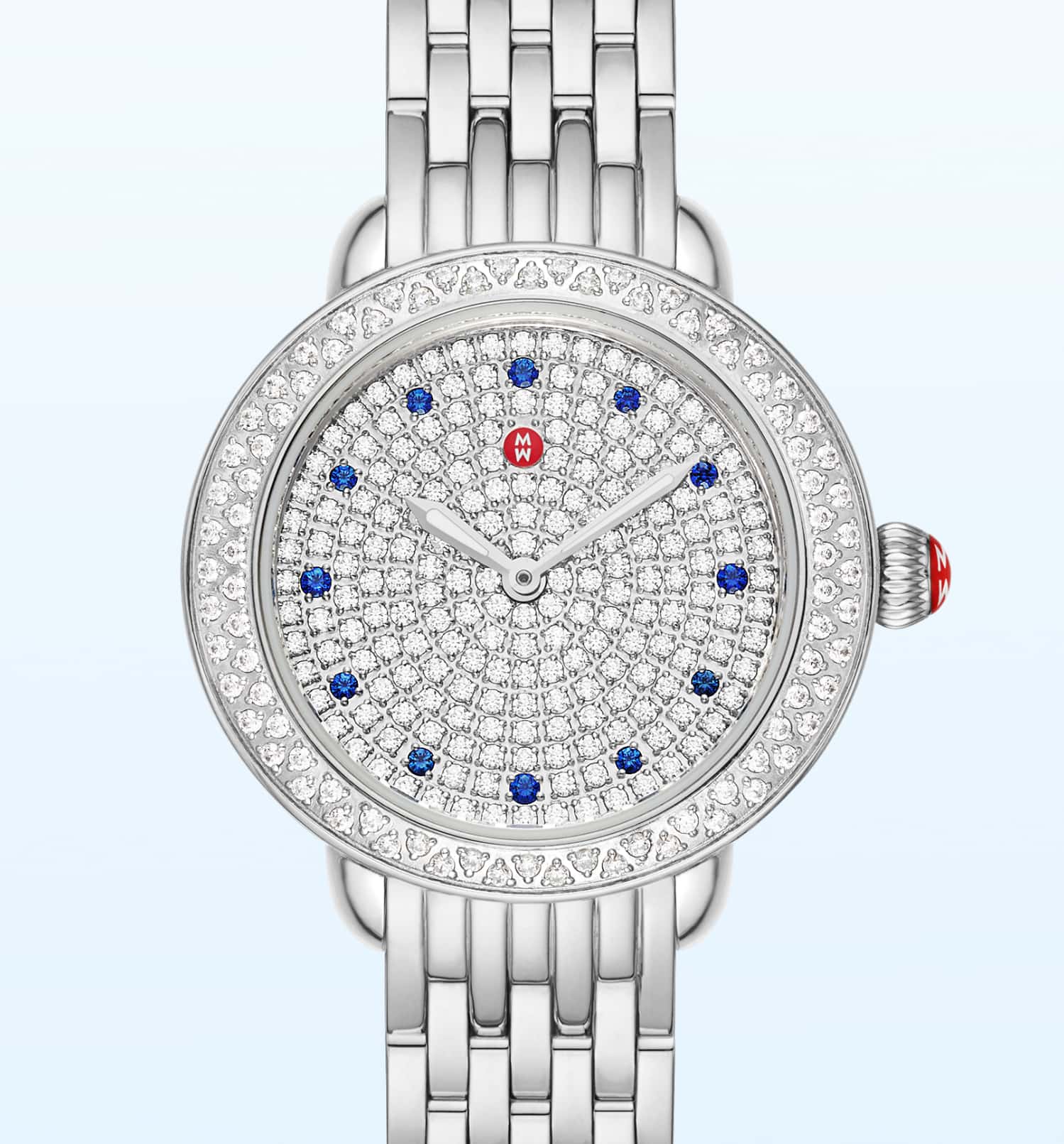 Limited-Edition Serein Stainless Diamond Pavé and Sapphire Watch