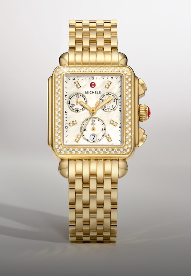 The Deco Diamond 18K Gold-plated watch