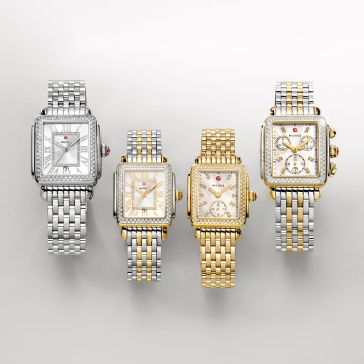 Four diamond watches from the Deco Collection