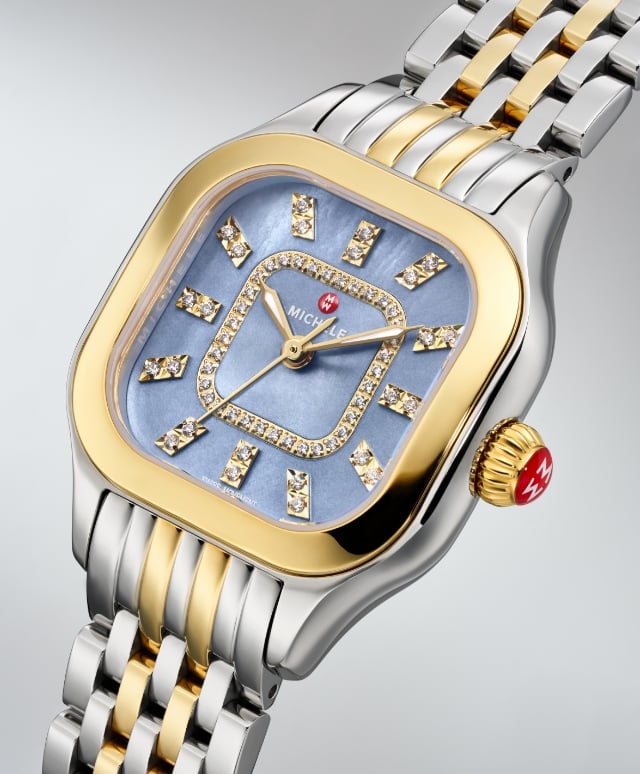 Meggie Two Tone 18K Gold Plated Diamond Dial Watch MWW33B000015 MICHELE