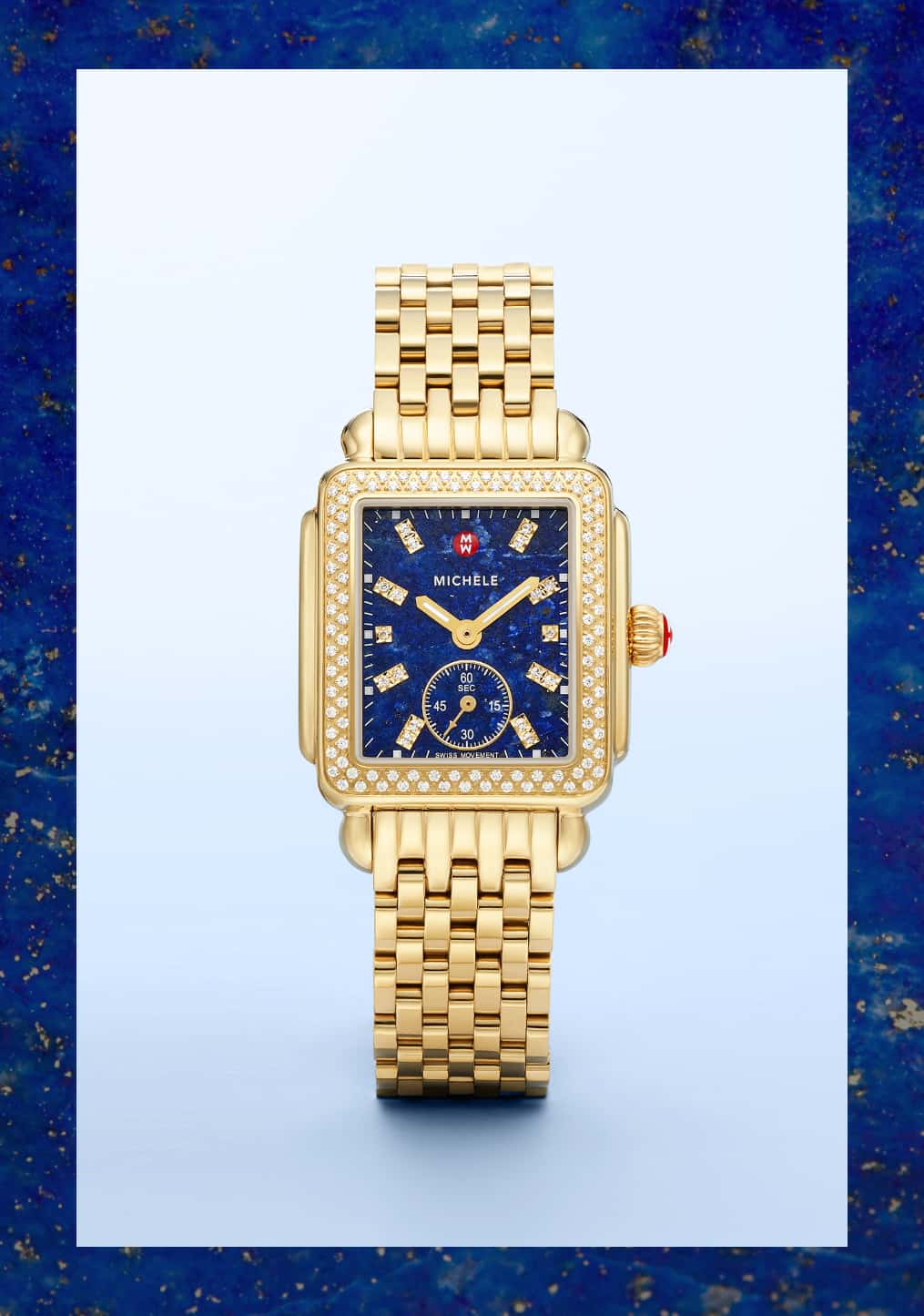Michele watch clearance blue face