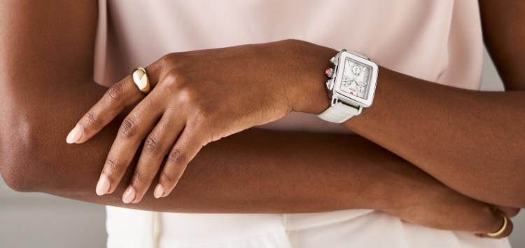 A Deco Sport Chrono watch shown on a wrist