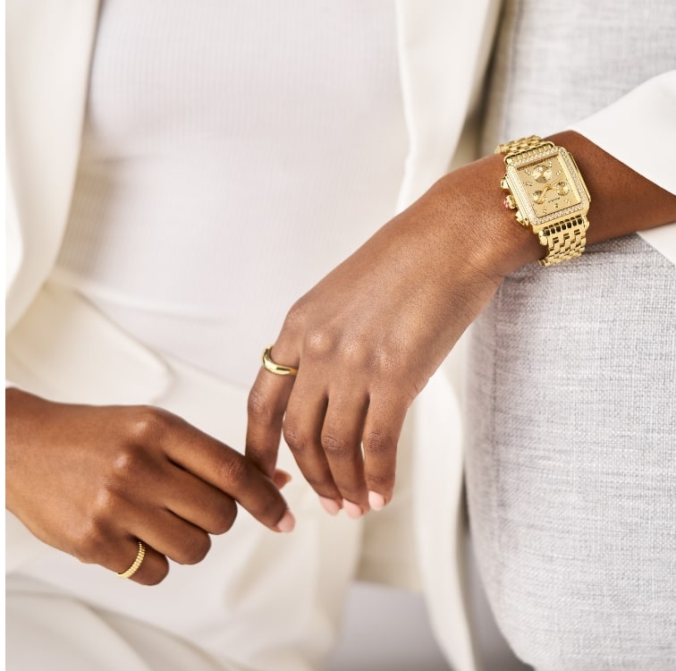 Deco Diamond High Shine 18K Gold-Plated Watch MWW06A000806 - MICHELE®