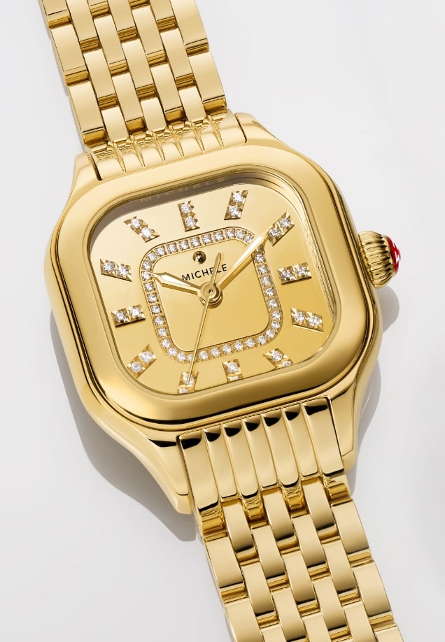 The Meggie Diamond Dial High Shine 18K Gold-plated watch