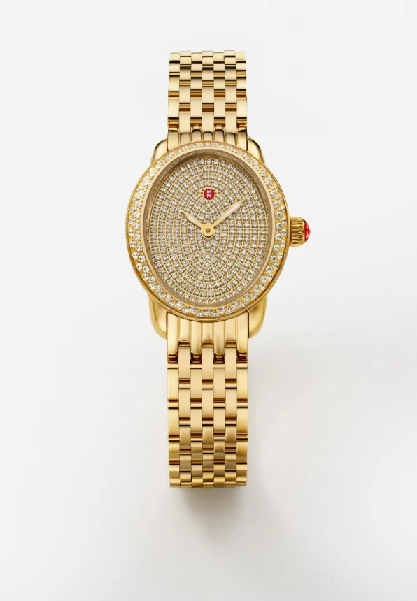 The Serein Oval Diamond Pave in 18K gold-plating