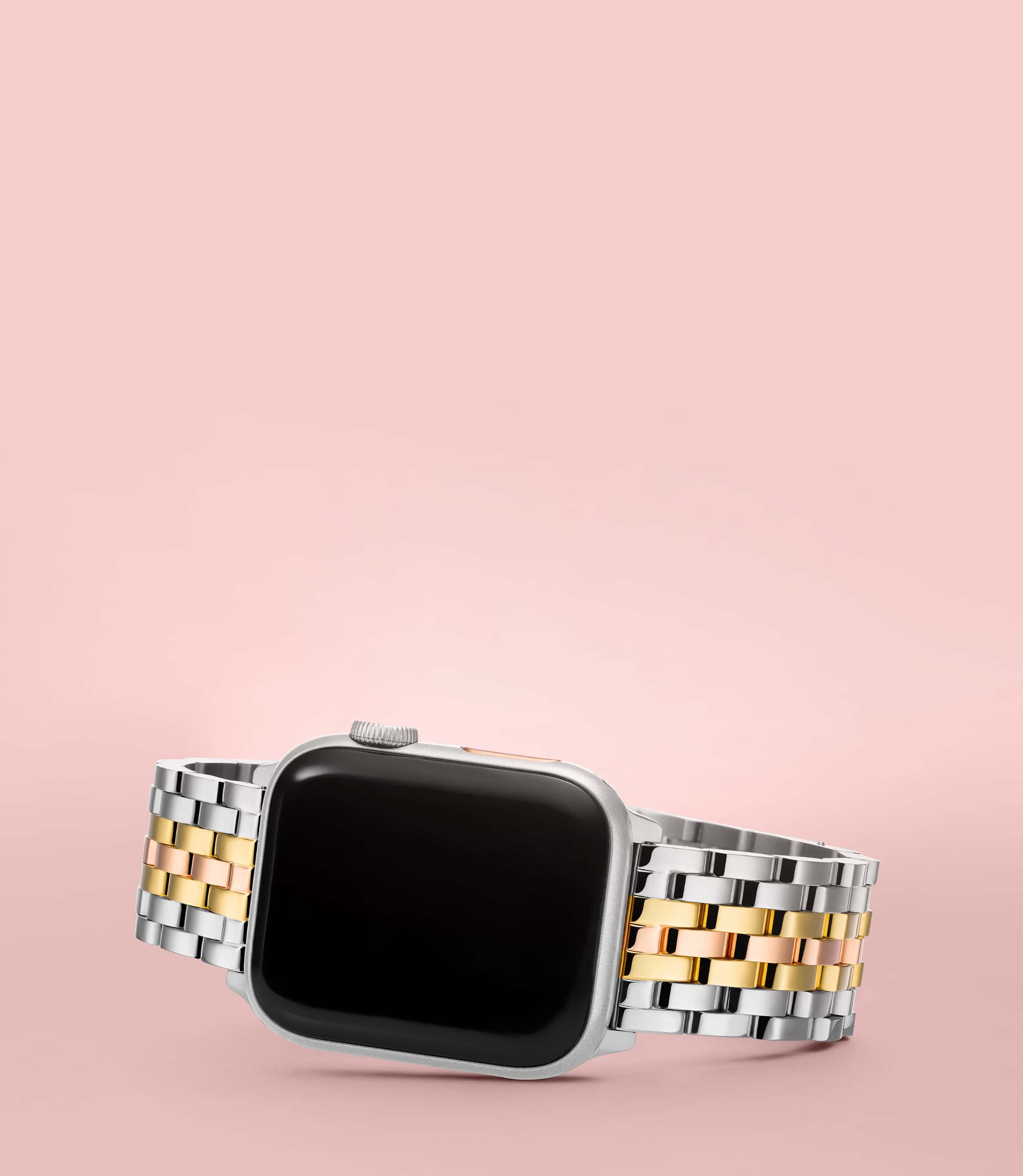 Apple Watch with MICHELE tri-tone seven-link bracelet
