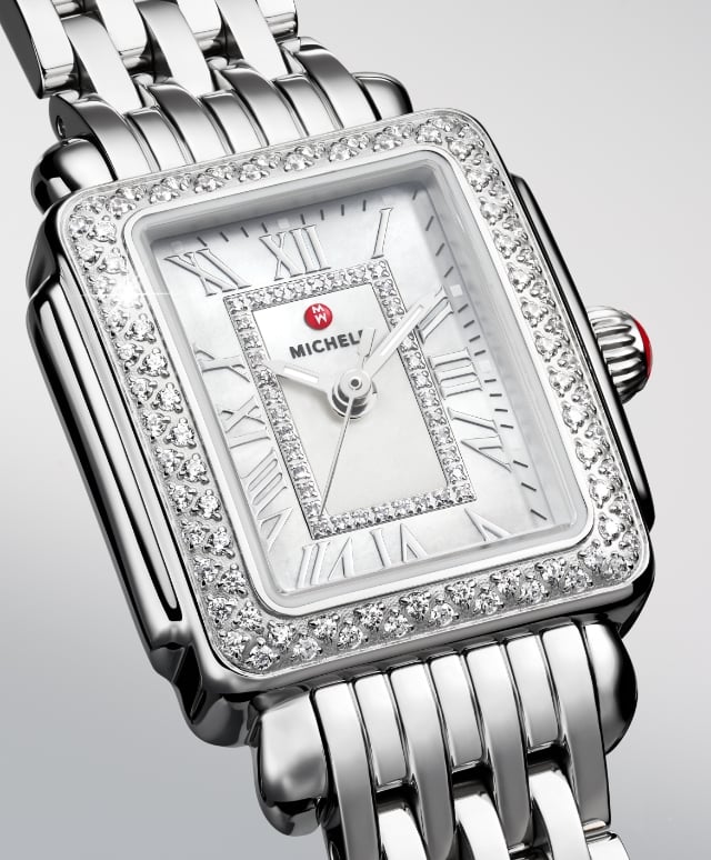 Detail shot of the Deco Madison Mini Diamond Stainless Steel watch.